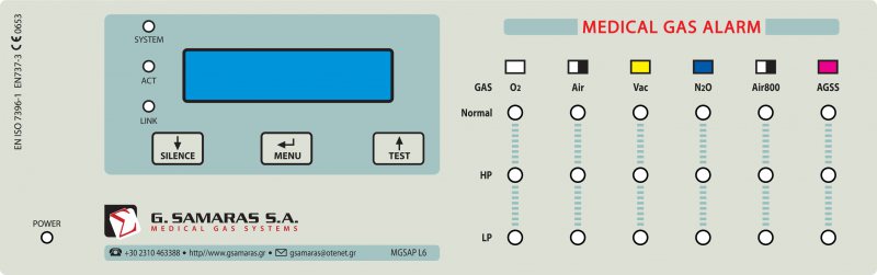 Medical gas alarm panel - MGSAP L6