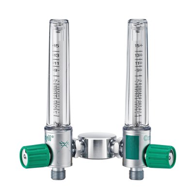Oxygen flowmeter ball type-double