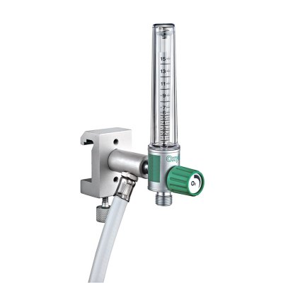 Oxygen flowmeter ball type-single-rail mounted
