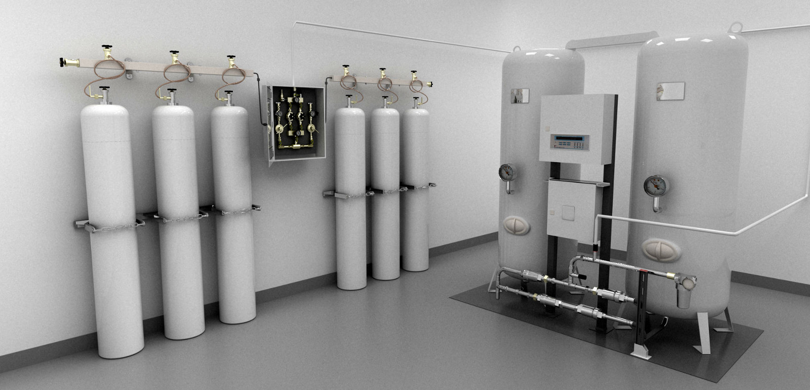 O2 generator + Central O2 Station